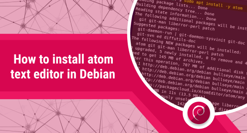 How to install atom text editor in Debian