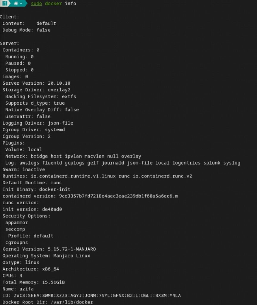 Install-Docker-Manjaro-Linux-21