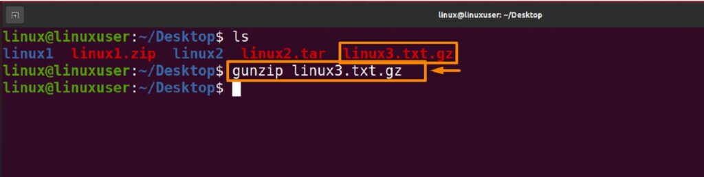 Unzip-Files-Linux-Terminal