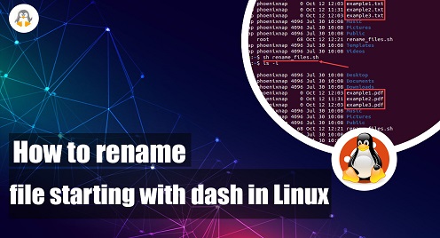 rename file starting with dash in Linux