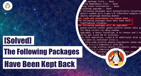 [Solved] “The following packages have been kept back:”