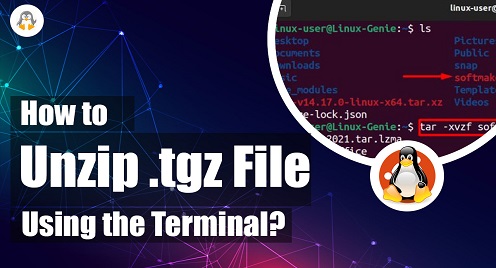 How to Unzip .tgz File Using the Terminal?