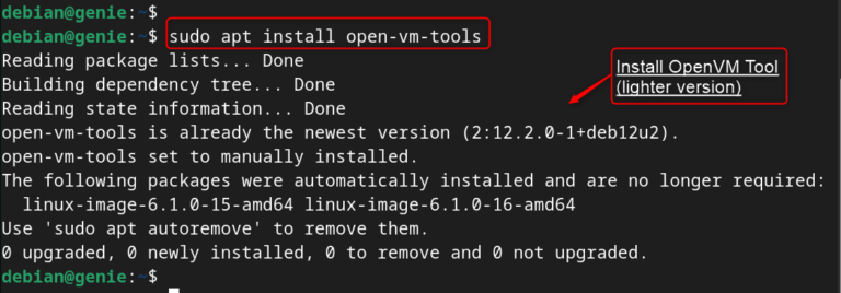 How to Install VMware Tools on Debian 12? - Linux Genie